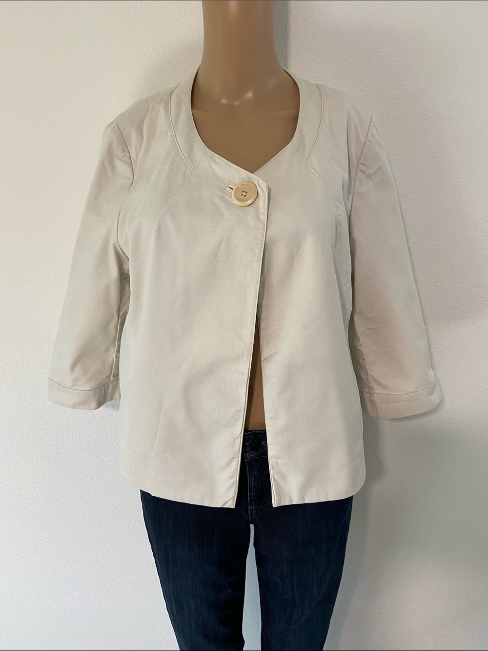 Talbots Cream Single-Button Blazer Sz 12
